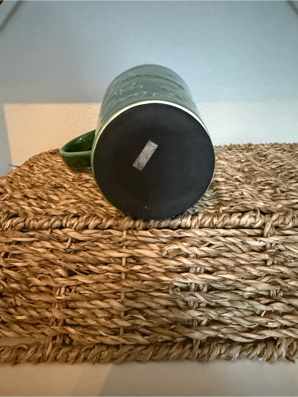 Vintage Starbucks Chaleur Green Ceramic Tribal Travel Mug with Lid - Picture 6 of 6
